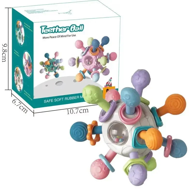 Rotating Rattle Ball Grasping Activity Baby Toy