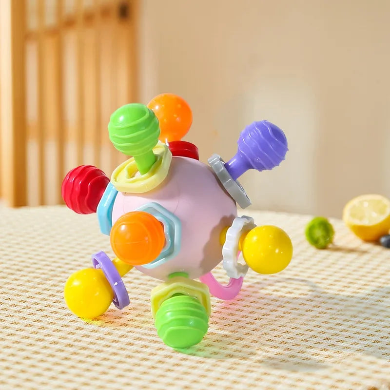 Rotating Rattle Ball Grasping Activity Baby Toy