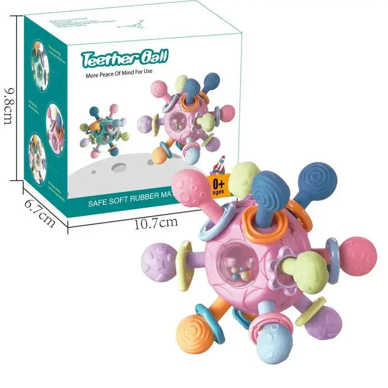Rotating Rattle Ball Grasping Activity Baby Toy