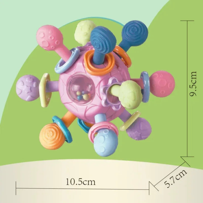 Rotating Rattle Ball Grasping Activity Baby Toy
