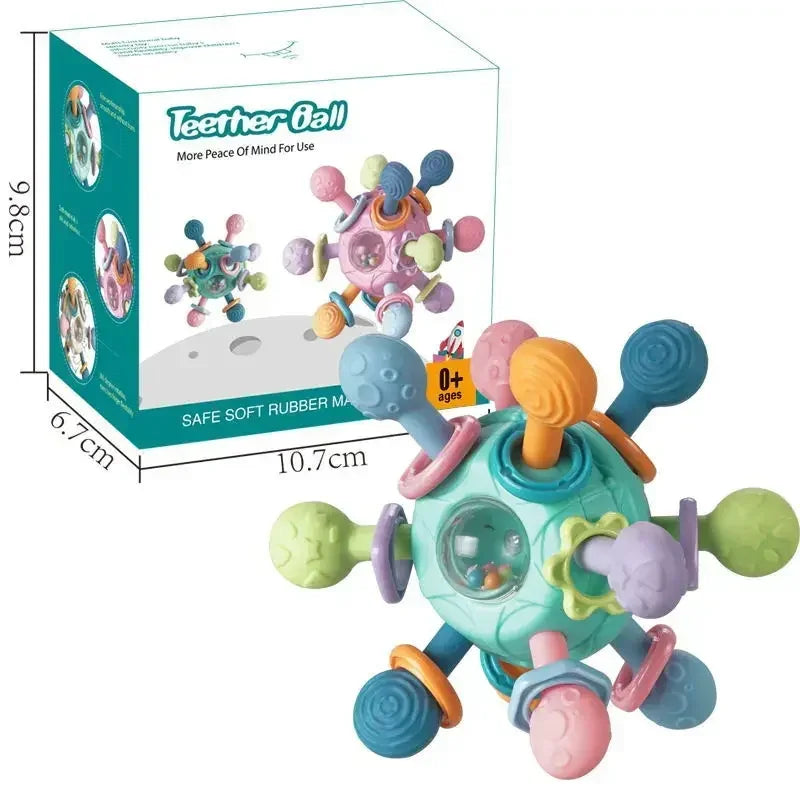Rotating Rattle Ball Grasping Activity Baby Toy